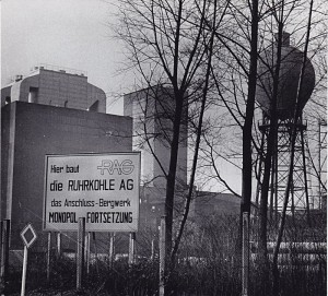 Auf dem Gelände der Zeche Grimberg 1/2 in Bergkamen entstand bis 1981 das neue Bergwerk „(Neu-)Monopol, die modernste Schachtanlage im europäischen Steinkohlenbergbau. Foto: Ulrich Bonke