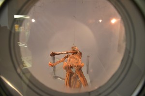 Blick in die Kühlkammer: Ötzis Mumie.