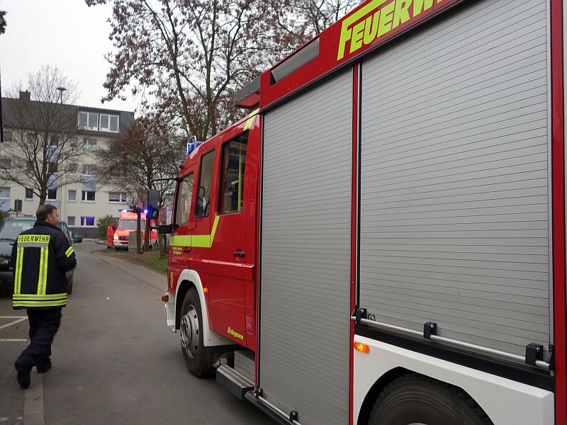 Einsatz der Feuerwehr an der Wilhelm-Busch-Straße
