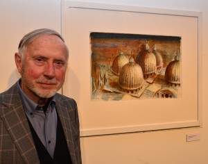 Rolf Escher vor einem seiner "Sehnsuchtsorte": Venedig mit dem Markusdom.