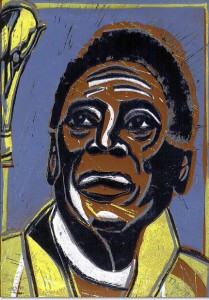 Portraits von Pelé mehrfarbig radiert v