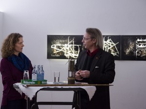 Nikola Dicke und Michael Staab im Künstlergespräch.