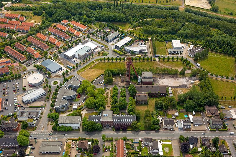 Ein großer Teil des Kreises Unna – hier der Technopark in Kamen – ist oder war stark von der Industrie geprägt. Foto: H. Blossey – Kreis Unna Deutschland
