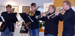 Das Bleckbläserquartett der Bergkamener Musikschule gestaltete den musikalischen Rahmen für den Neujahrsempfang der CDU.
