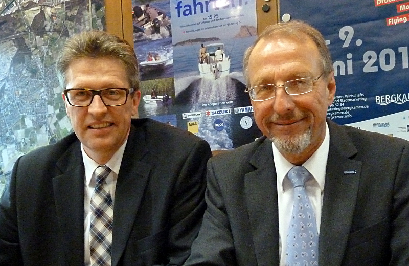 SPD-Stadtverbandsvorsitzender Bernd Schäfer (l.) und Bürgermeister Roland Schäfer