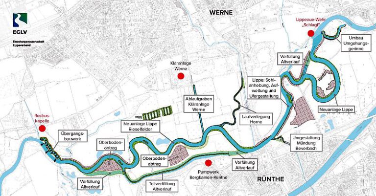 Lebendige Lippe: Fluss soll zwischen Werne, Bergkamen und Lünen länger